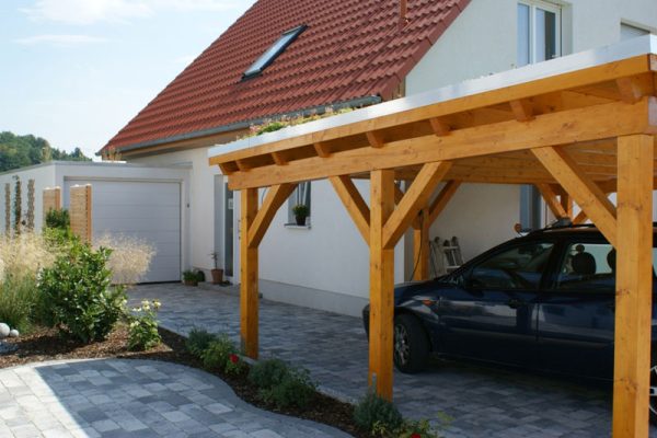 Flachdach-Carport Flachdach-Carport