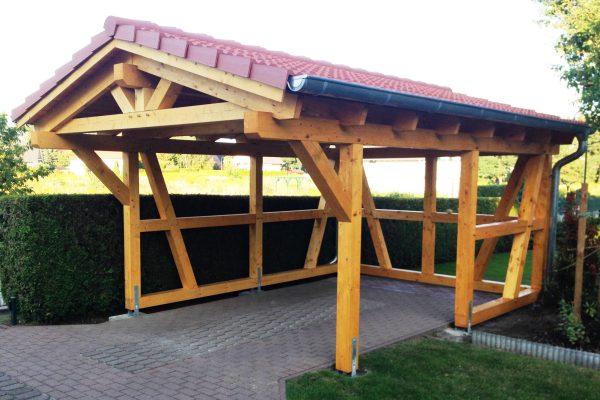 Satteldach-Einzelcarport Satteldach-Einzelcarport